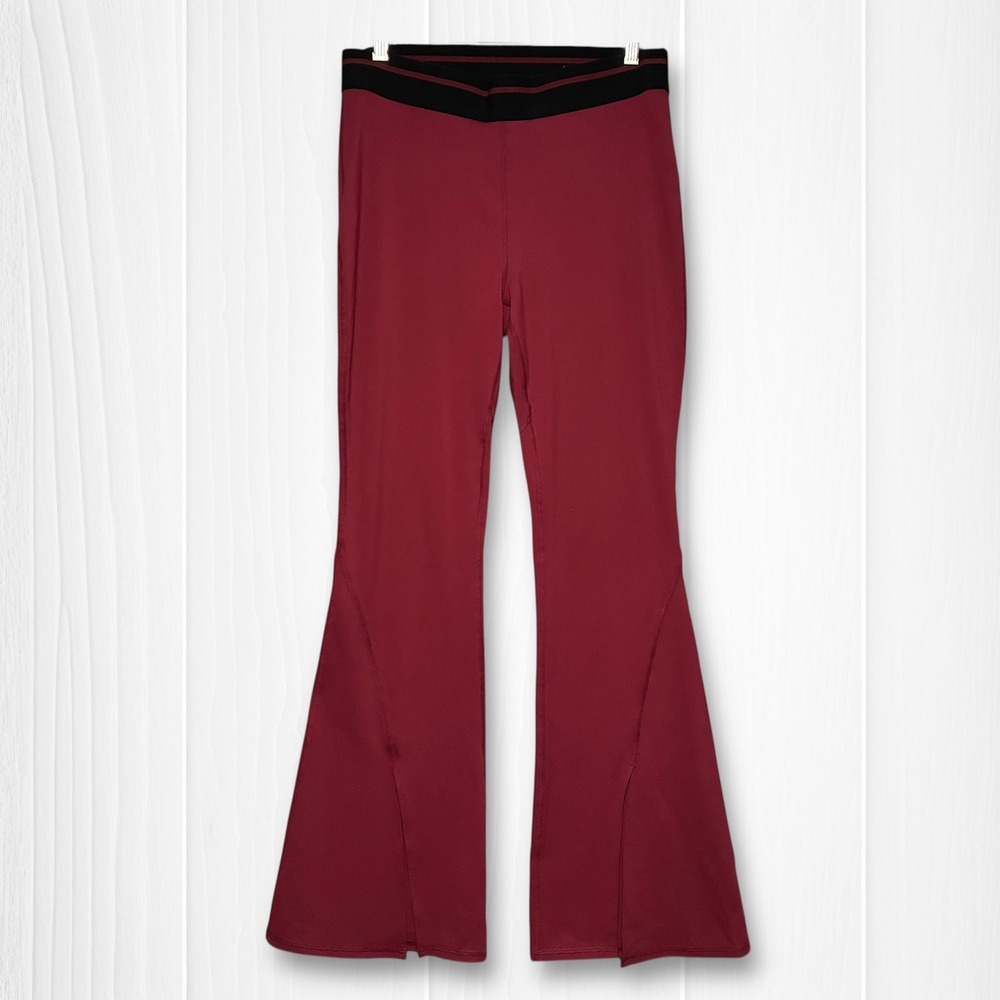 JoyLab Target High Waist Flare‎ Leg Yoga Pants Leggings Women Large Red Burgundy